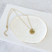 Sunday Olive Faith Pendant Stainless Steel Gold PVD Necklace