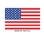United States flag with text Made in the USA
